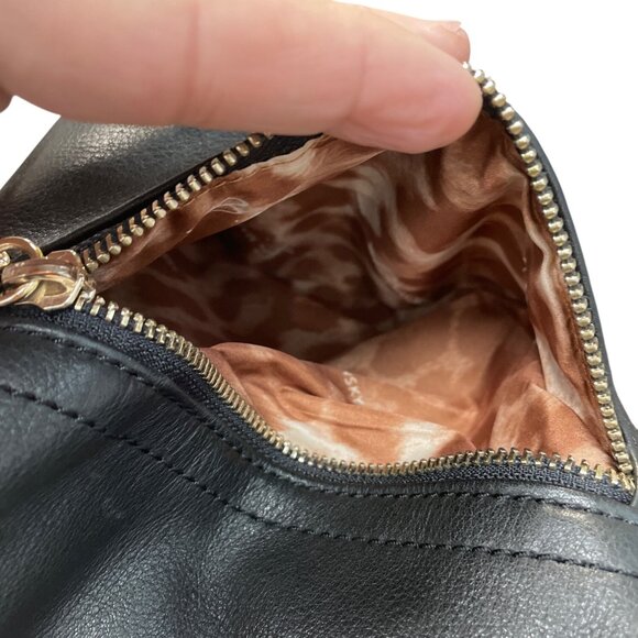 B. Makowsky Womans Black Leather Gold Ware Shoulder Handbag SKU 9423 - Picture 11 of 16